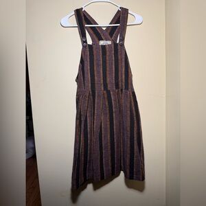 Vintage Pudding Shop Striped Overall Dress | Size 2 | Cottagecore Grunge 90’s
